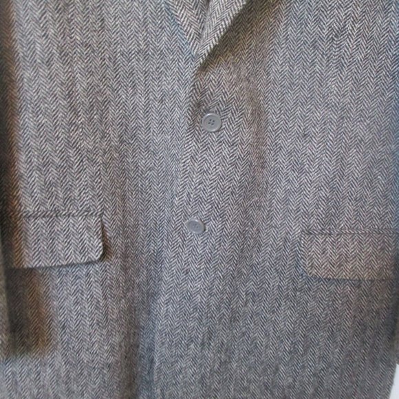 Harris Tweed Mens Vintage 2 Button Blazer Sport Coat Jacket Gray wool 42R - Picture 3 of 7